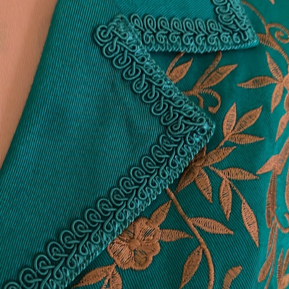 Vintage Together turquoise two-piece pantsuit size 4 - Picture 14 of 16